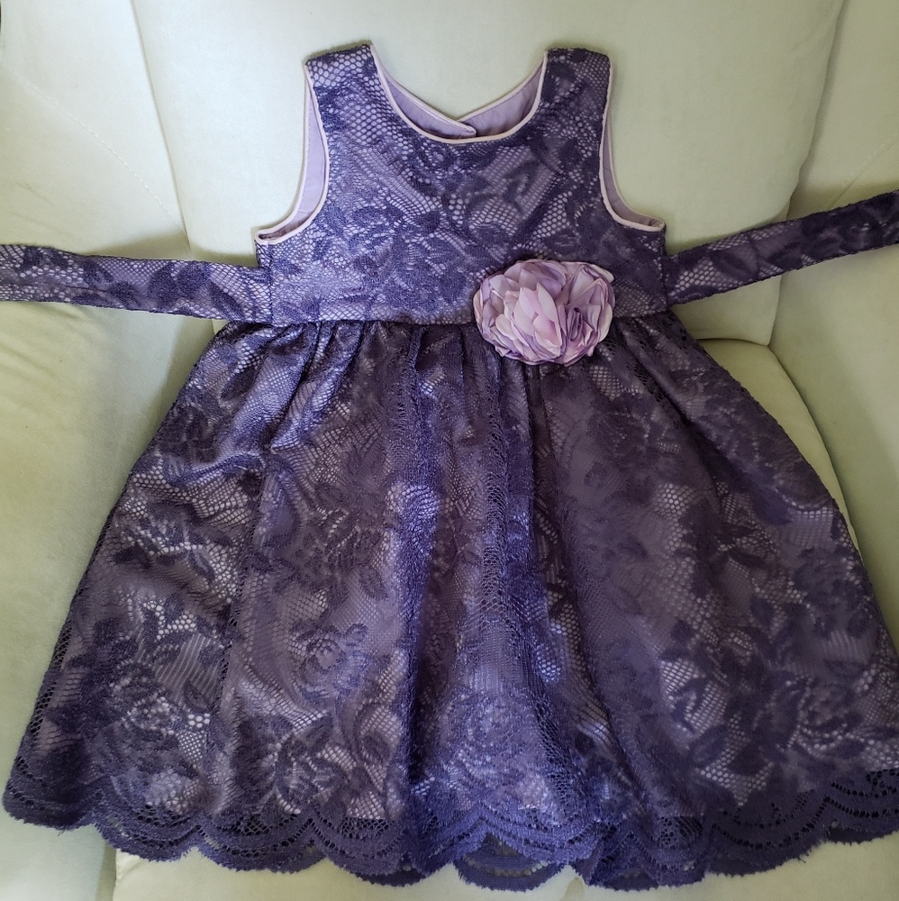 Laura Ashley purple lace dress size 3t